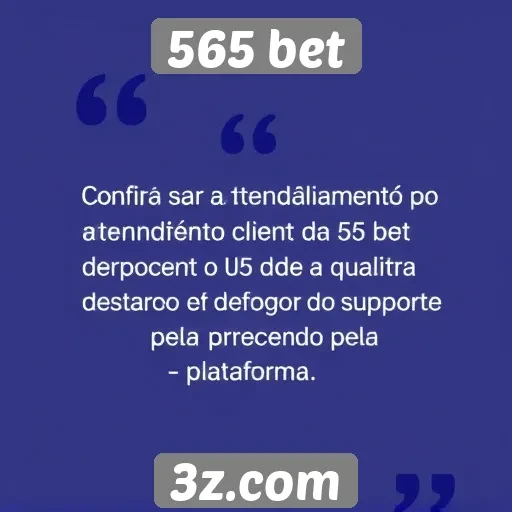Avaliação do atendimento ao cliente da 565 bet